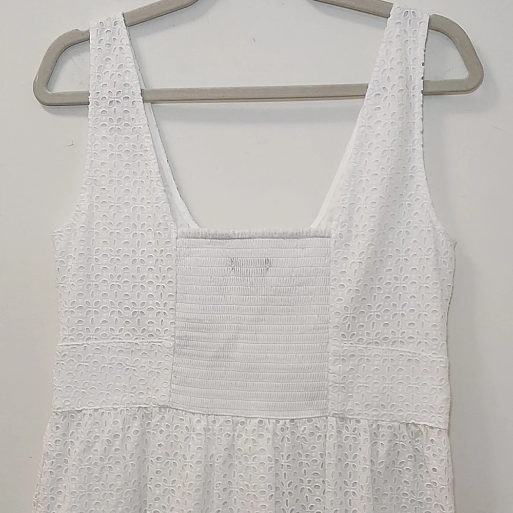 NWT J.Crew Eyelet Button-Front Sleeveless Midi Dress Size 8 - Picture 12 of 16